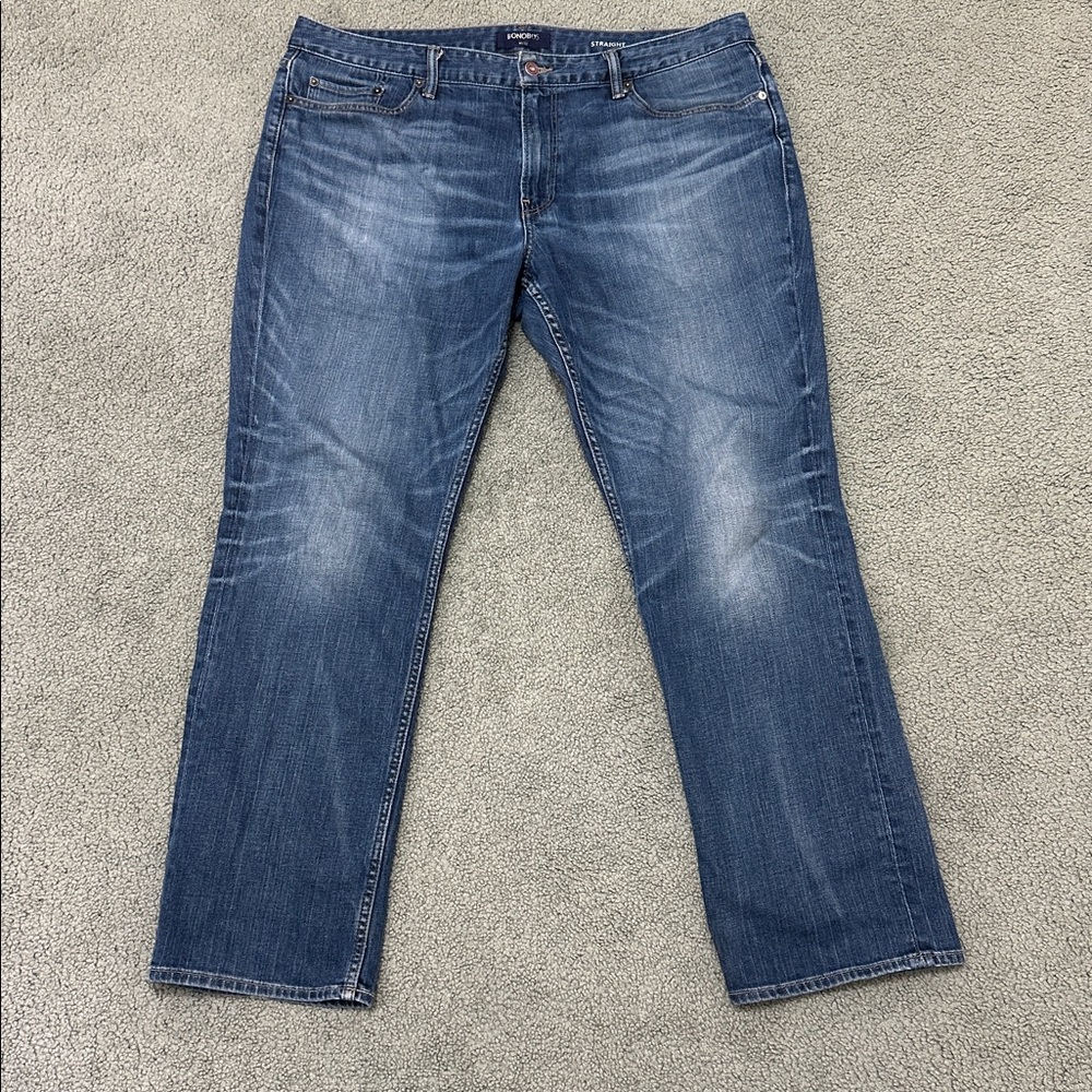 Bonobos Blue Raw Ringspun USA Denim Straight Leg Zip Fly